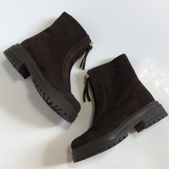 Feners Shoes Feners Je Taime Chocolate Brown Suede Chunky Lug Sole